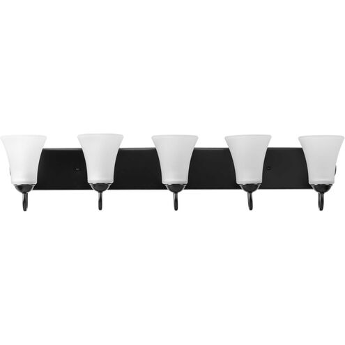Classic 5 Light 36 inch Matte Black Bath Vanity Wall Light