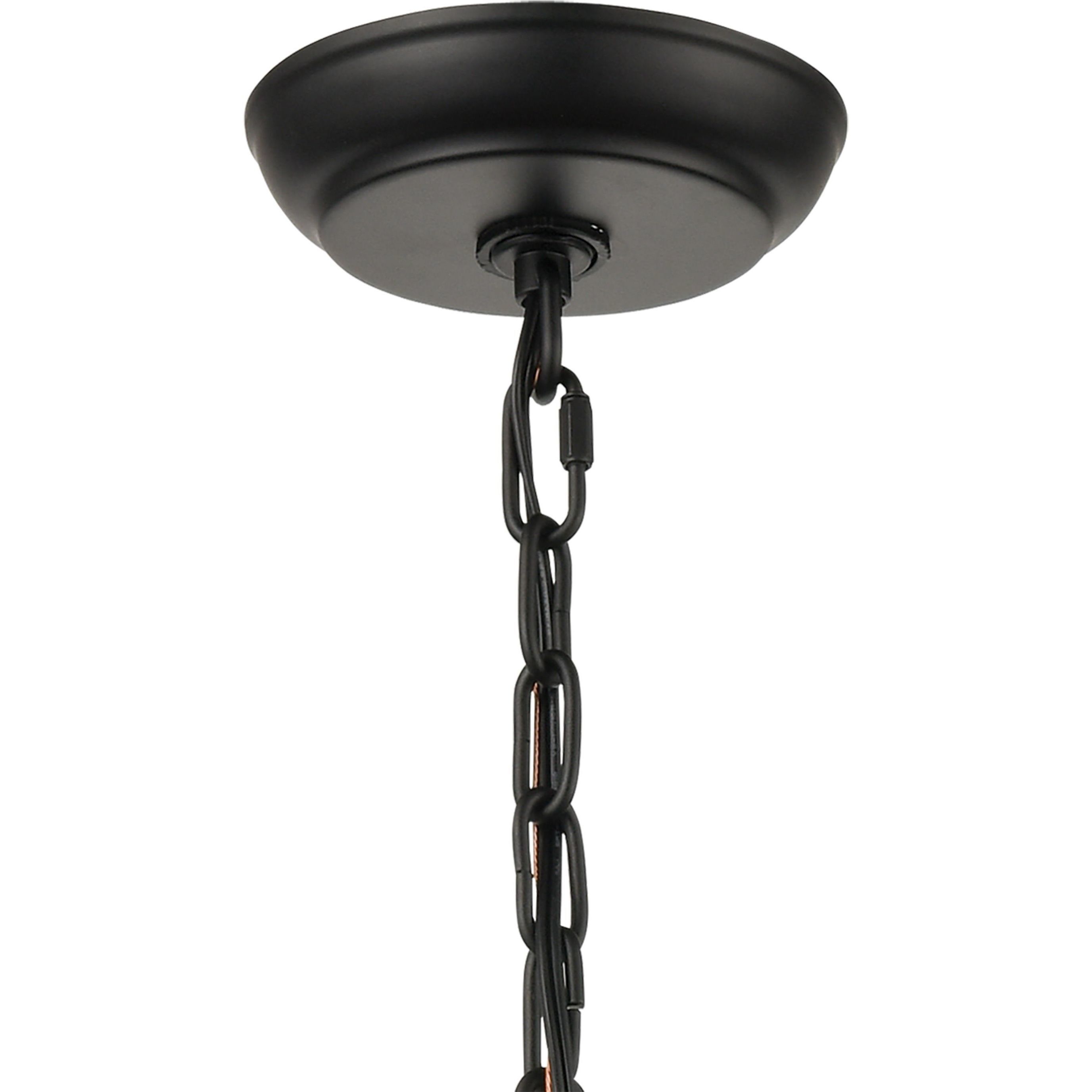 Bridgette 4 Light 16 inch Matte Black with Satin Brass Chandelier Ceiling Light