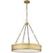 Anders LED 22 inch Rubbed Brass Flush Mount Ceiling Light