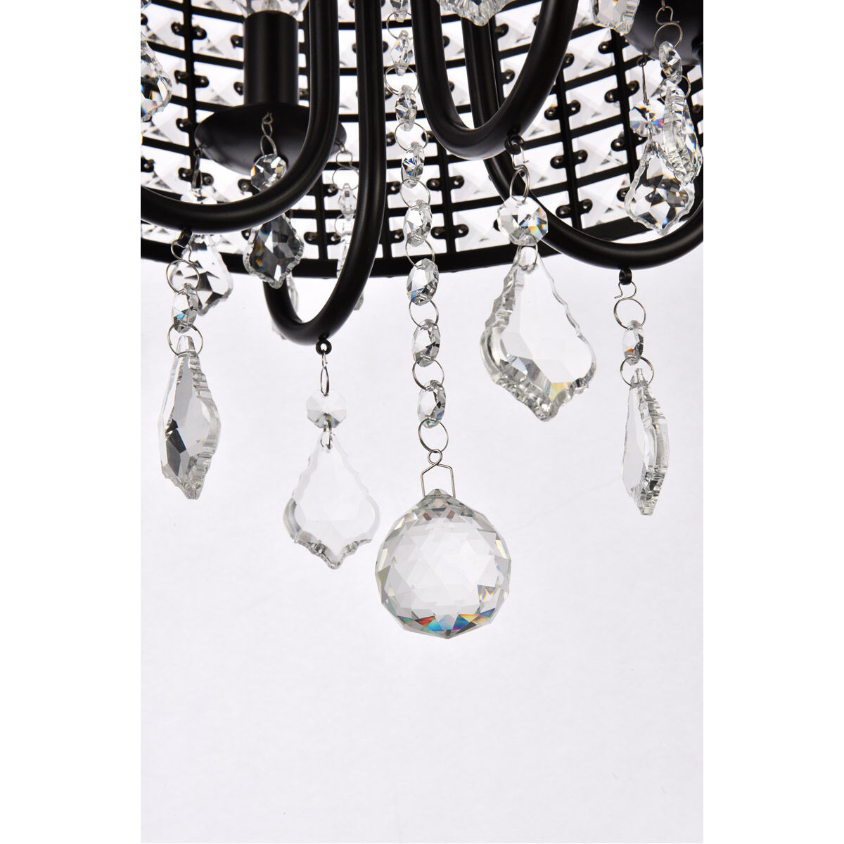 Elise 4 Light 14 inch Black Flush Mount Ceiling Light