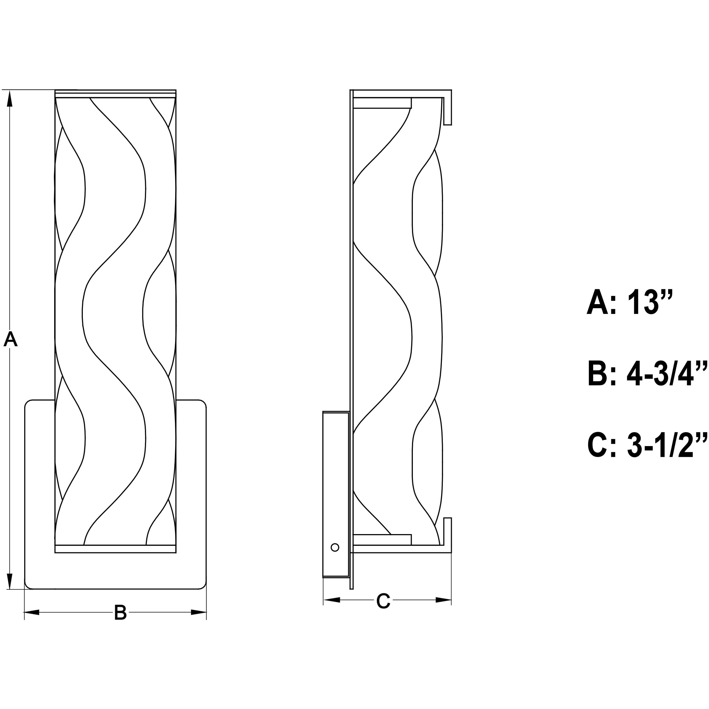 Marseille LED 4.75 inch Chrome Bathroom Light Wall Light