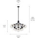 Silvarious 16 Light Black Chandelier/Semi Flush Ceiling Light