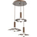 Cumulus LED 27 inch Burnished Bronze with White Metal Multi-Pendant Ceiling Light