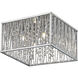 Terra 4 Light 11.81 inch Chrome Flush Mount Ceiling Light