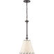 Marion 1 Light 9 inch Oil Rubbed Bronze with Natural Pendant Ceiling Light