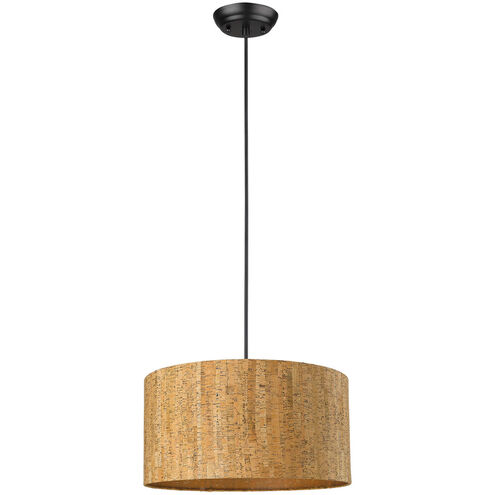 Lisbon 1 Light 18 inch Matte Black Pendant Ceiling Light