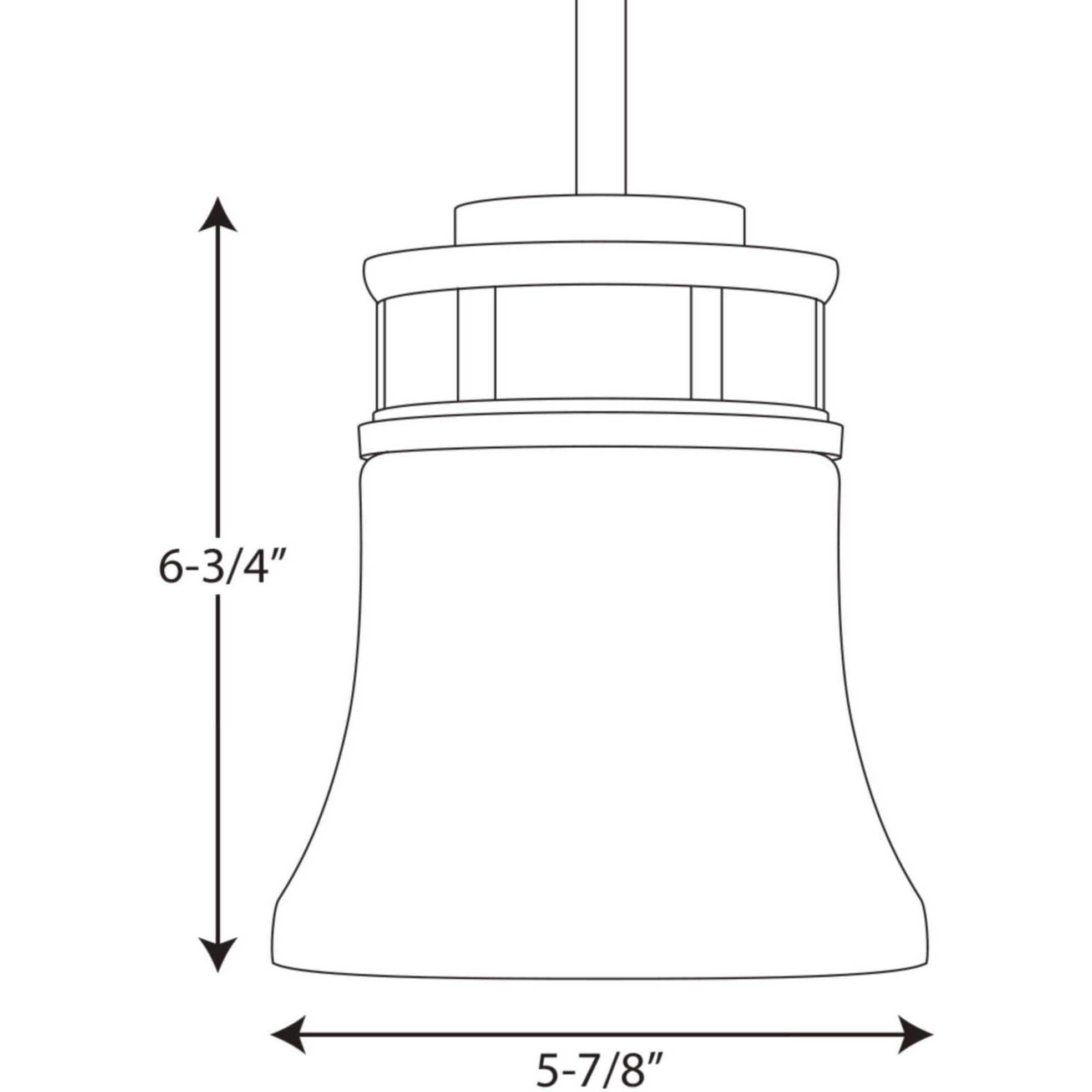 Cascadia 1 Light 6 inch Antique Bronze Mini-Pendant Ceiling Light