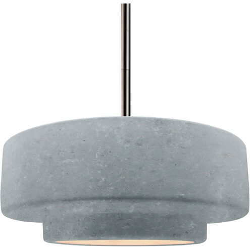 Radiance LED 14.5 inch Brushed Nickel and Concrete Pendant Ceiling Light