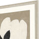 Delicate Sketch White and Beige and Black and Neutral Framed Art