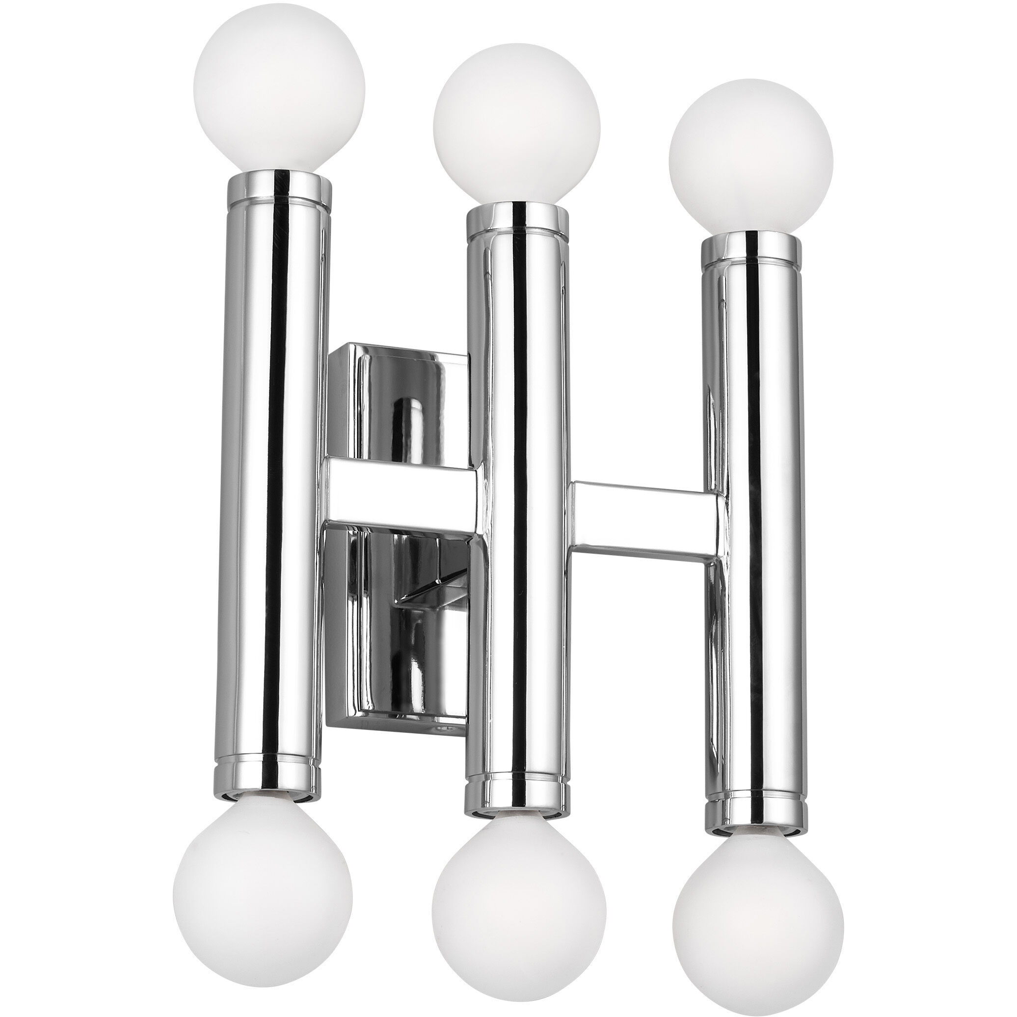 TOB by Thomas O'Brien Beckham Modern 6 Light 2.75 inch Polished Nickel ADA Wall Sconce Wall Light