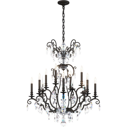 Renaissance Nouveau 12 Light 32 inch Black Chandelier Ceiling Light, Adjustable Height