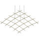 Constellation Aquarius Medius LED 121.75 inch Satin Brass Chandelier Ceiling Light in 3000K, Clear Faceted Acrylic, 10 FT. Cord