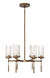 Triticus 6 Light 26 inch Antique Brass Chandelier Ceiling Light