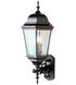 Classical 3 Light 30 inch Black Outdoor Wall Lantern