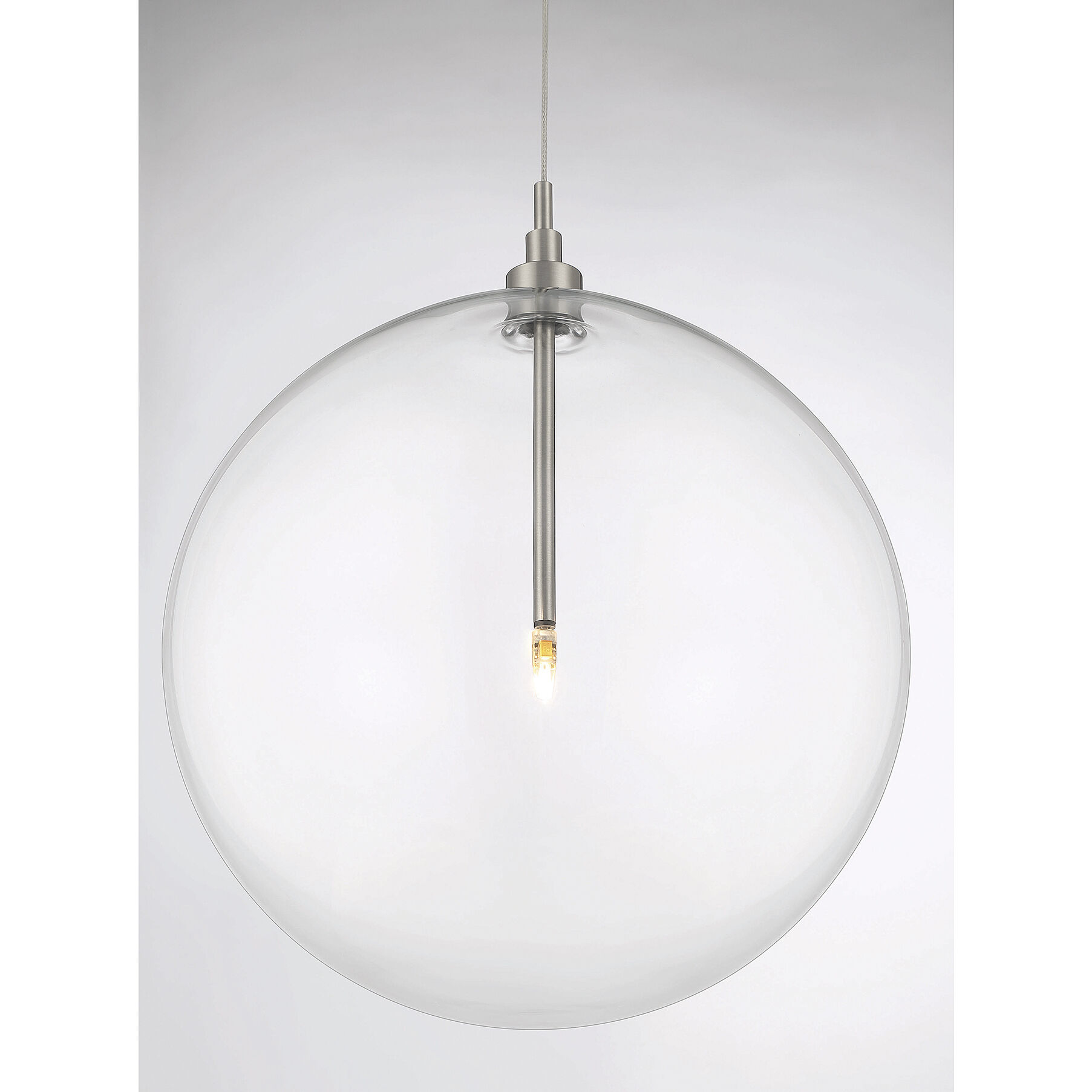 Modern LED 14 inch Brushed Nickel Pendant Ceiling Light
