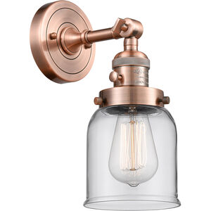 Franklin Restoration Small Bell LED 5 inch Antique Copper Sconce Wall Light, Franklin Restoration