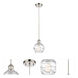 Ballston Small Deco Swirl LED 6 inch Polished Nickel Mini Pendant Ceiling Light in Silver, Ballston