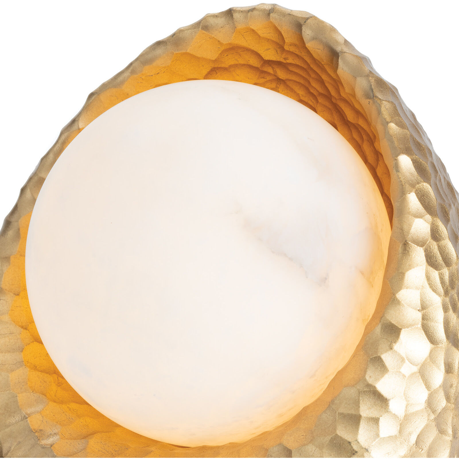 Nest 8 inch 3.50 watt Gold Leaf Mini Lamp Portable Light