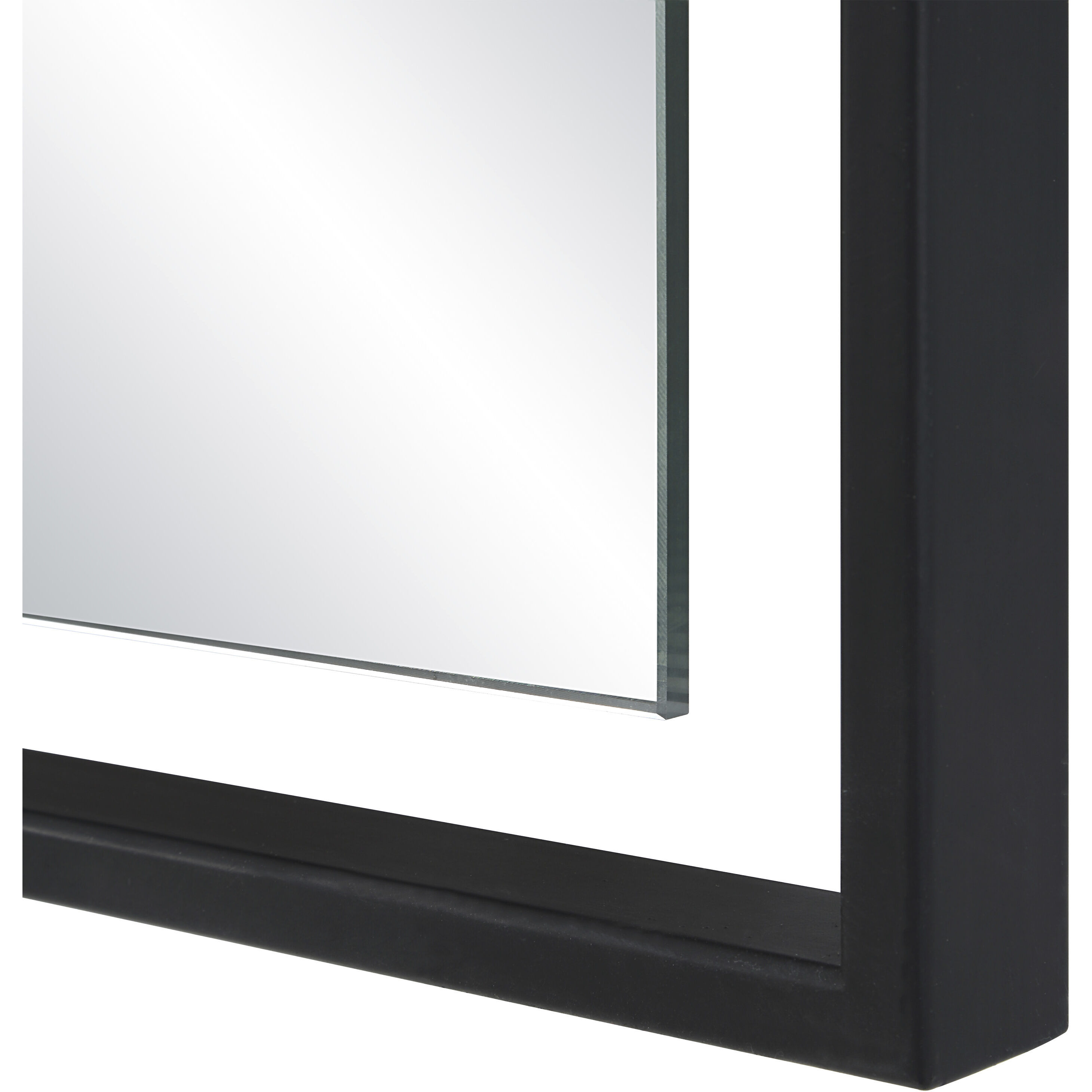 Marco 40 X 30 inch Matte Black Wall Mirror
