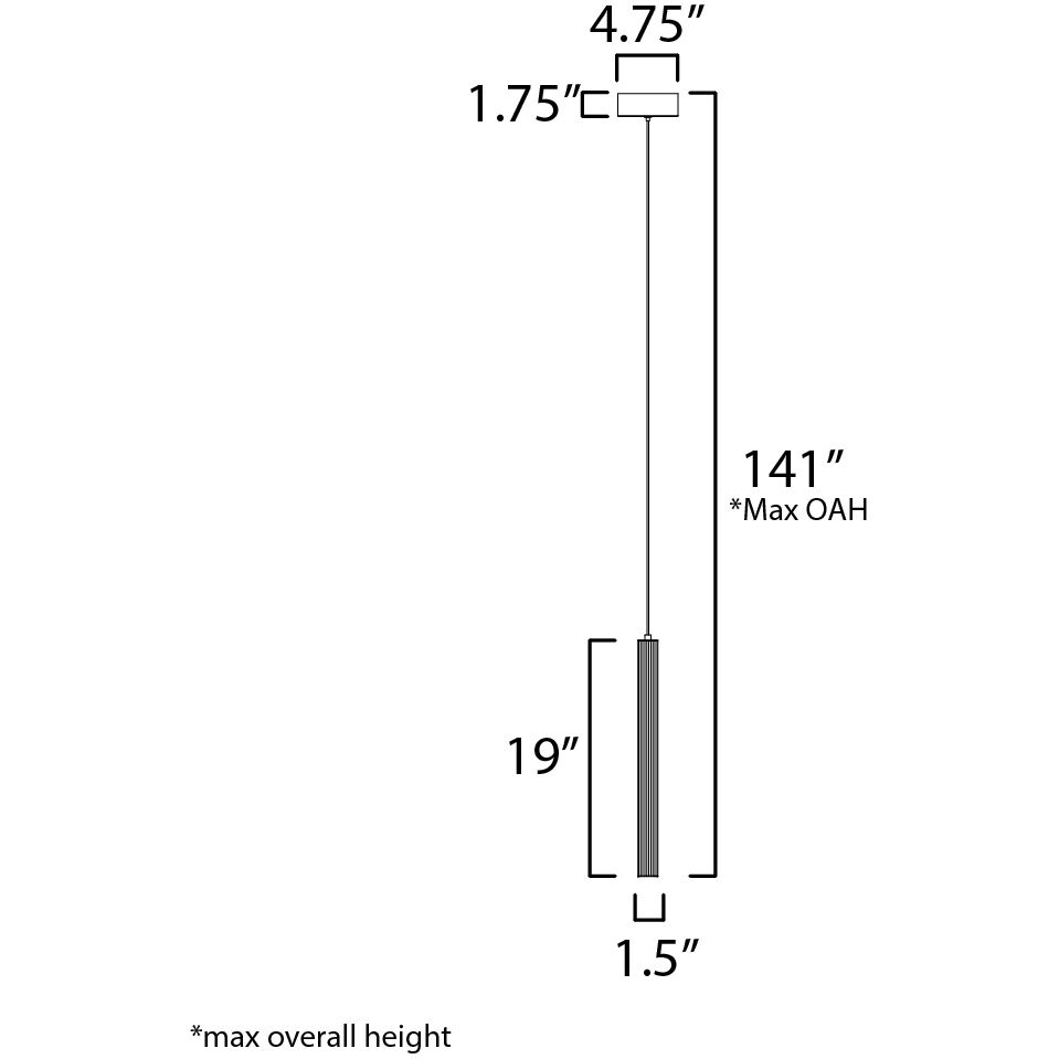 Cortex LED 1.5 inch Natural Aged Brass Single Pendant Ceiling Light