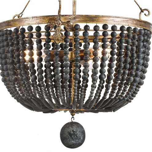 Southern Living Fabian 3 Light 21.5 inch Black Chandelier Ceiling Light