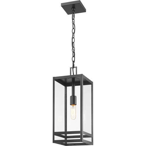 Nuri 1 Light 7.5 inch Black Outdoor Chain Mount Ceiling Fixture