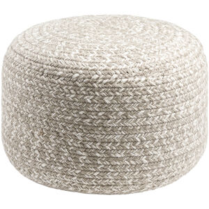 Entwined 12 inch Light Grey Pouf