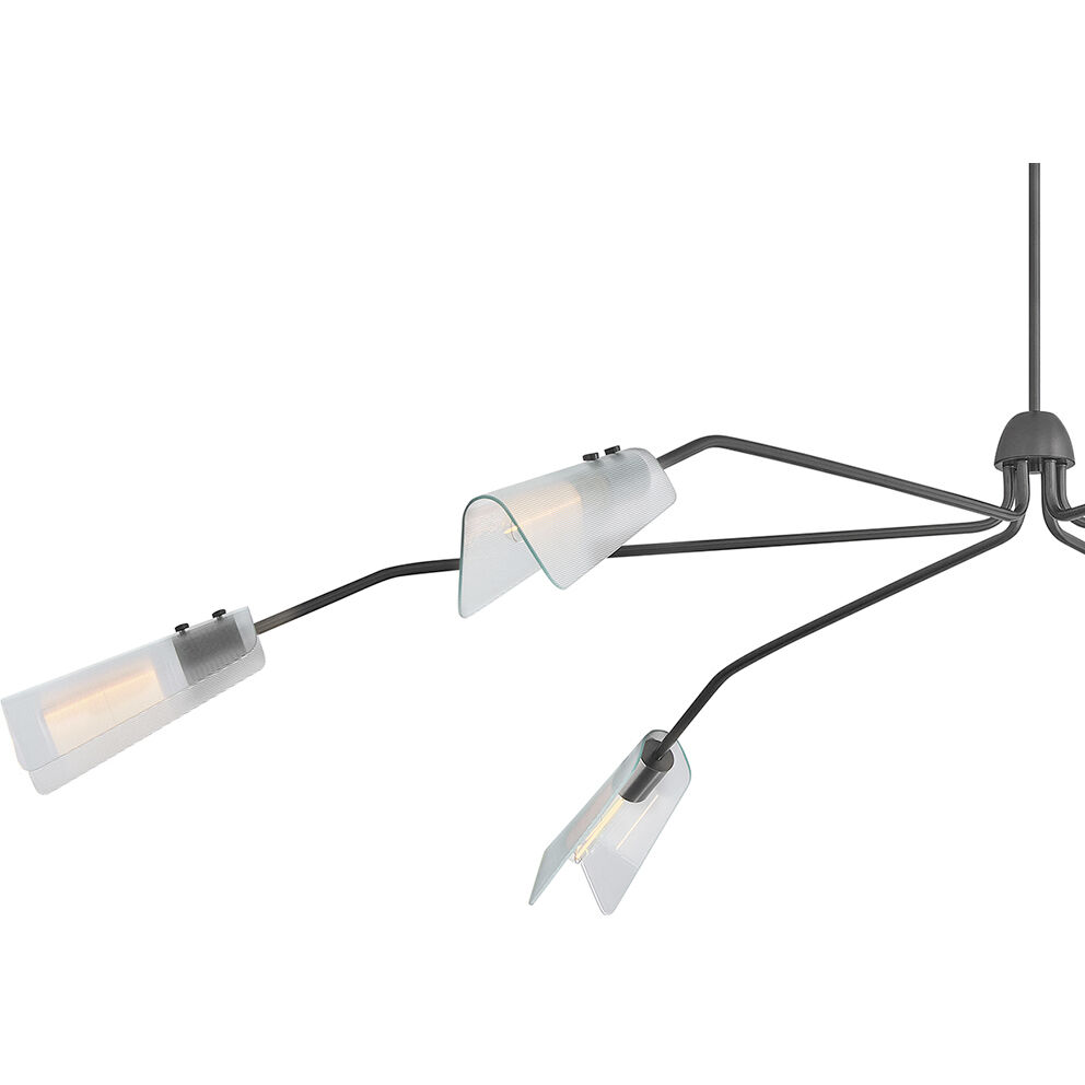 Altman 6 Light 80 inch Gunmetal Chandelier Ceiling Light