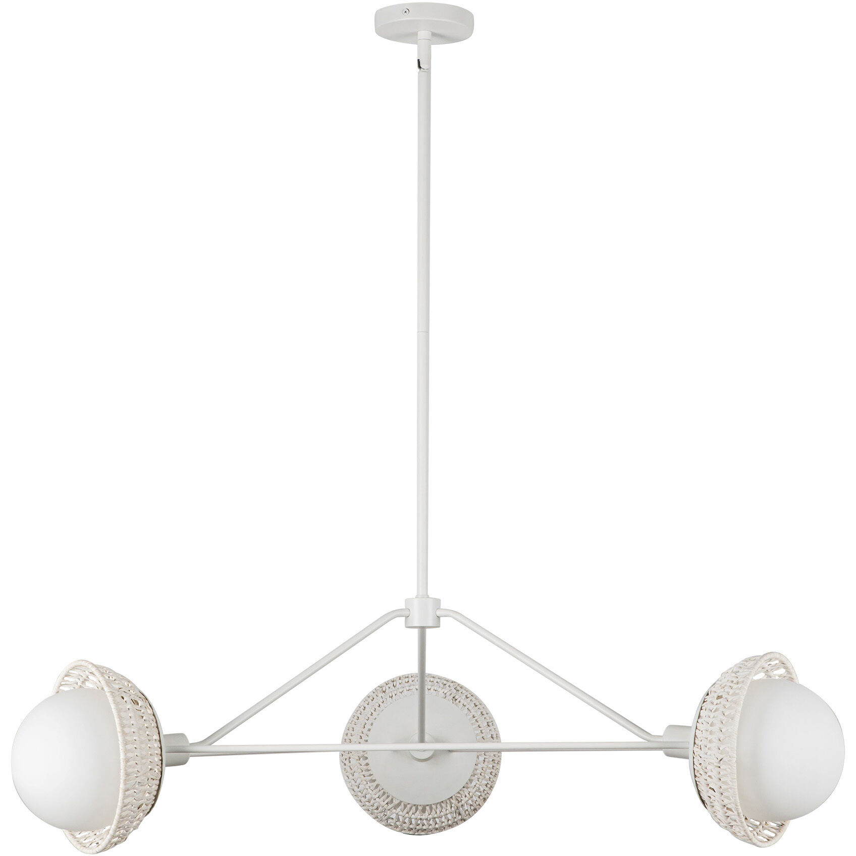 Alora Mood Perth 3 Light 39.88 inch White/Opal Glass Chandelier Ceiling Light