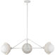 Alora Mood Perth 3 Light 39.88 inch White/Opal Glass Chandelier Ceiling Light