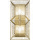 Arcade 2 Light 7 inch French Gold Wall Sconce Wall Light