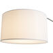 Taper 92 inch 14 watt Black and Satin Nickel Arc Floor Lamp Portable Light
