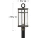 Open Air Porter LED 23 inch Oil Rubbed Bronze Outdoor Post Mount Lantern, Estate Series