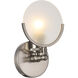 Canada 1 Light 4 inch Shiny Nickel Wall Sconce Wall Light