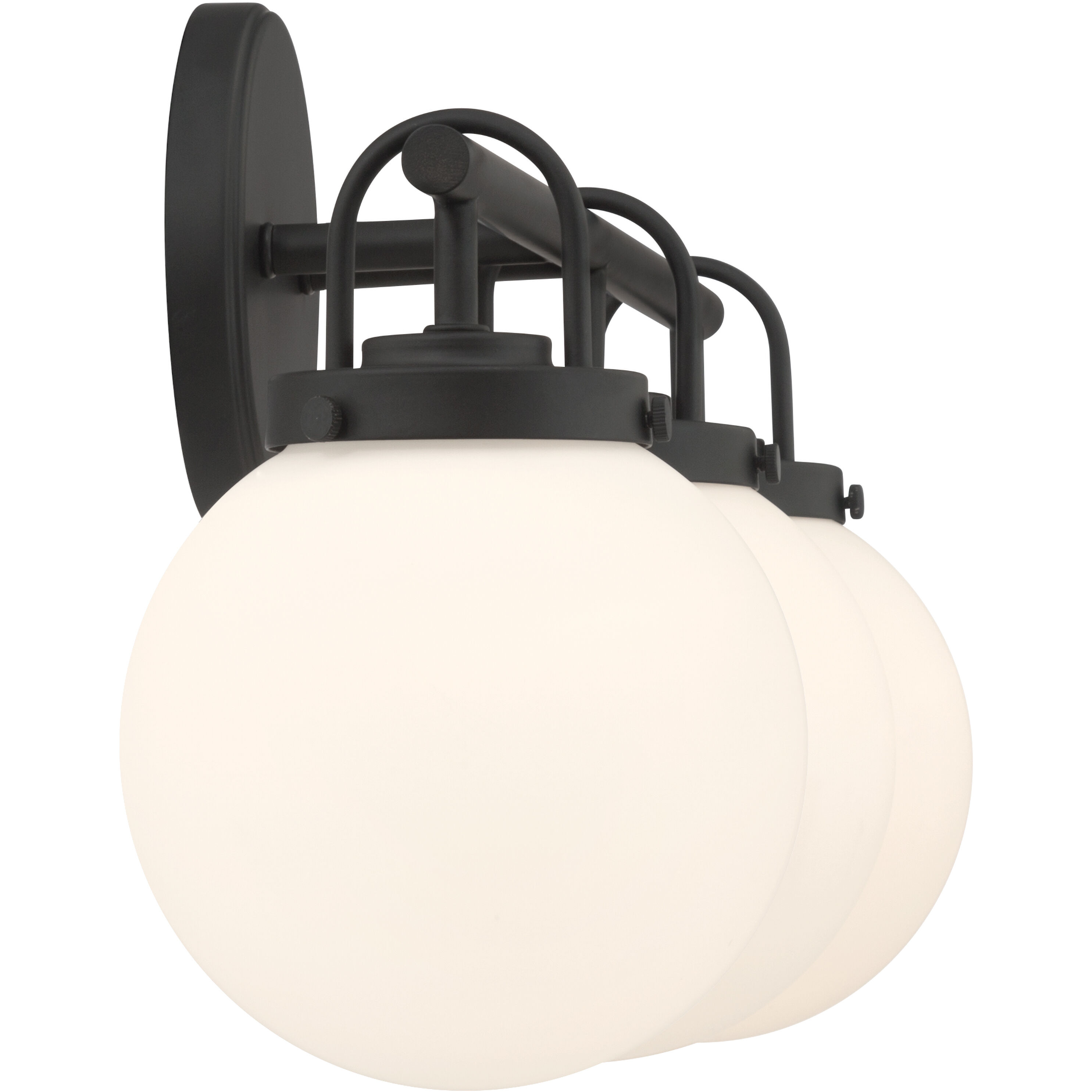 Ortesa 3 Light 24 inch Dark Matte Black Vanity Wall Light