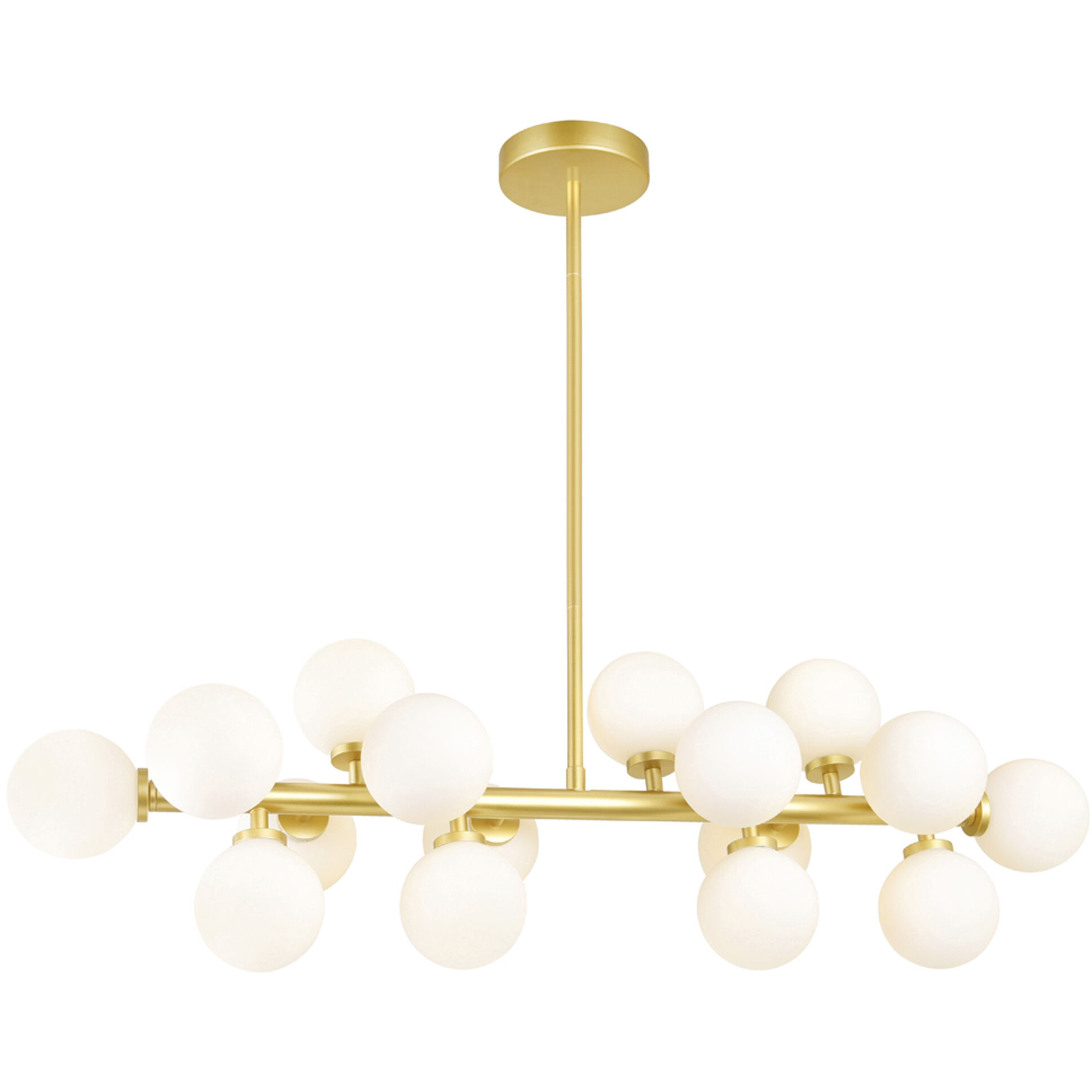 Arya LED 36 inch Satin Gold Island/Pool Table Light Ceiling Light