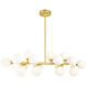 Arya LED 36 inch Satin Gold Island/Pool Table Light Ceiling Light