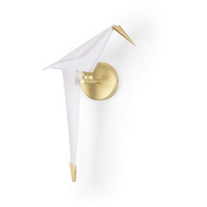 Chelsea House 1 Light 12 inch Antique Brass/Cream Sconce Wall Light, Left