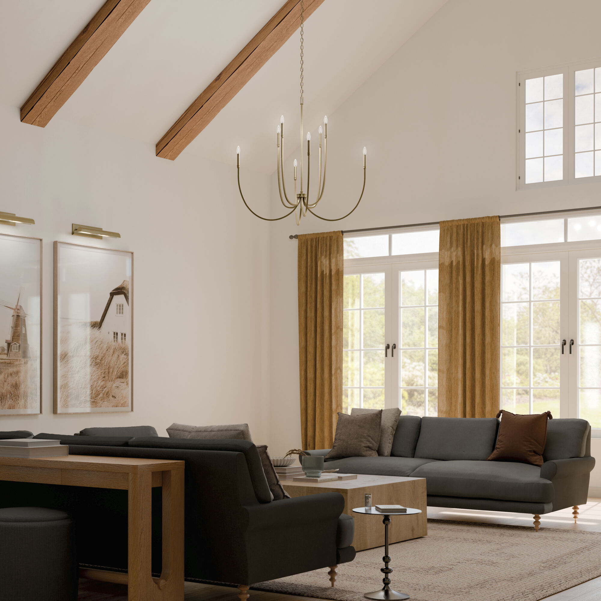 Malene 8 Light Champagne Bronze Chandelier Foyer Ceiling Light