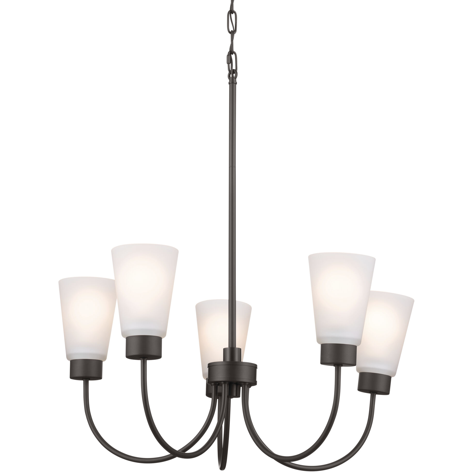 Erma 5 Light Olde Bronze Chandelier Ceiling Light, Medium, 1 Tier
