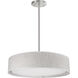 Dalton Pendant Ceiling Light in Beige, Textured Linen Shade