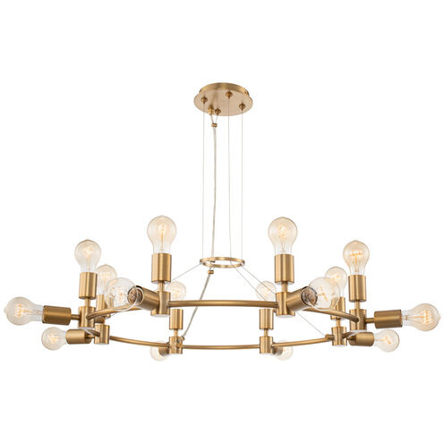 Union 16 Light 32 inch Winter Brass Chandelier Ceiling Light