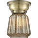 Aditi Chatham 1 Light 6 inch Antique Brass Flush Mount Ceiling Light in Incandescent, Mercury Glass, Aditi