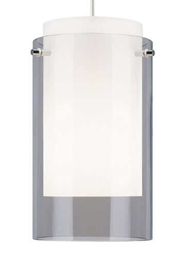 Echo 1 Light 5 inch White Line-Voltage Pendant Ceiling Light in Smoke, Single-Circuit T-TRAK, Incandescent