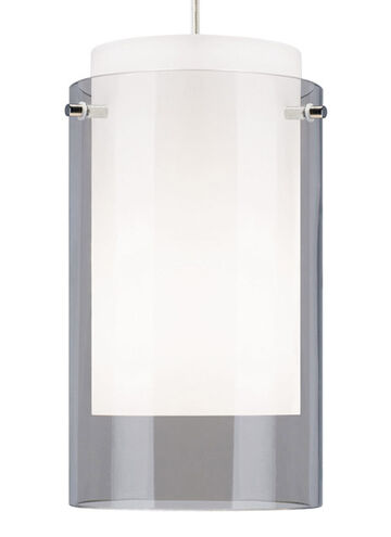 Echo 1 Light 5 inch Satin Nickel Pendant Ceiling Light in Smoke, Monopoint, Incandescent