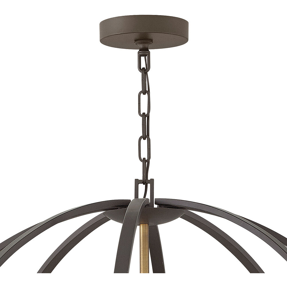 Euclid 16 Light 44 inch Spanish Bronze with Heirloom Brass Indoor Chandelier Ceiling Light