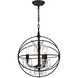 Campechia 3 Light 13 inch Brown Up Mini Chandelier Ceiling Light