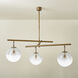 Wade 3 Light 59 inch Patina Brass Chandelier Ceiling Light