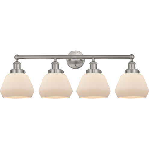 Fulton 4 Light 33.5 inch Brushed Satin Nickel Bath Vanity Light Wall Light