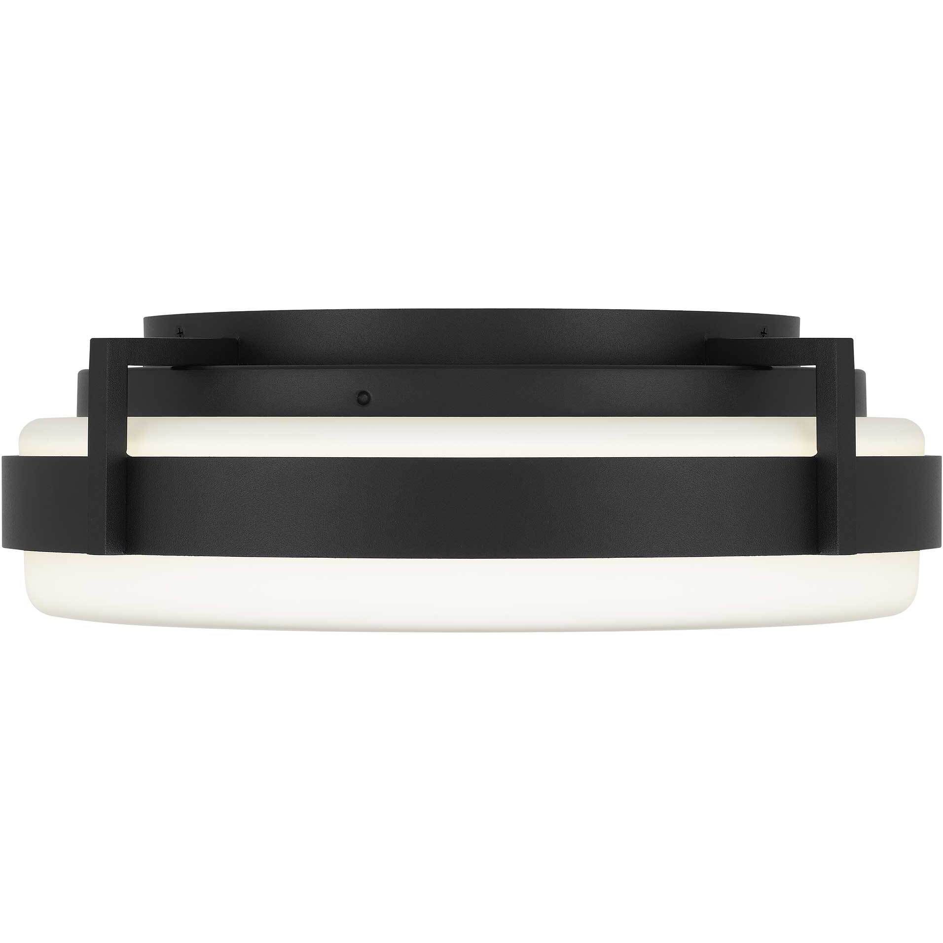 Ted LED 15 inch Sand Black Outdoor Flush Mount